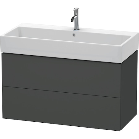 Duravit L-Cube Two Drawer Wall-Mount Vanity Unit Walnut Brushed LC627606969